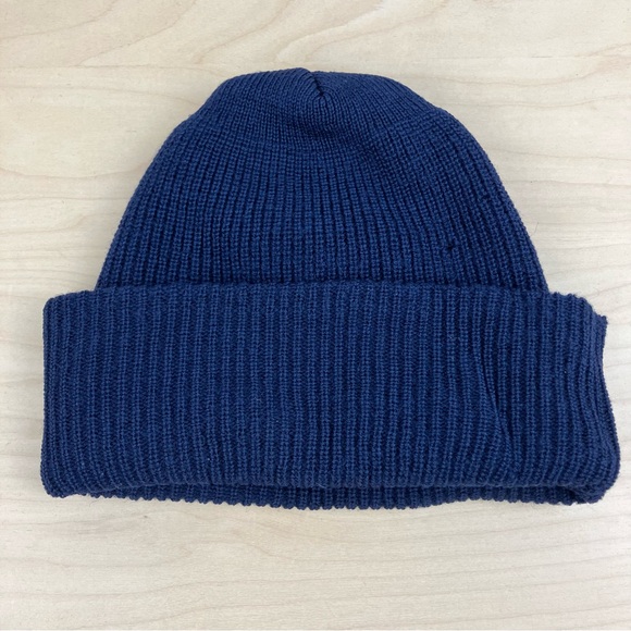 Vintage Wigwam Winter Beanie Hat 100% Pure Virgin Wool Navy Blue Made In USA - Picture 4 of 12